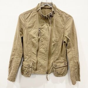 Sandwich_ Asymmetric Zip Cargo Utility Jacket Size 36 Cotton